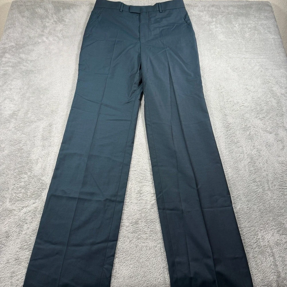 Gucci Uniform Dress Pants Mens 33 Dark Teal Flat Front Made In Bulgaria NWOT